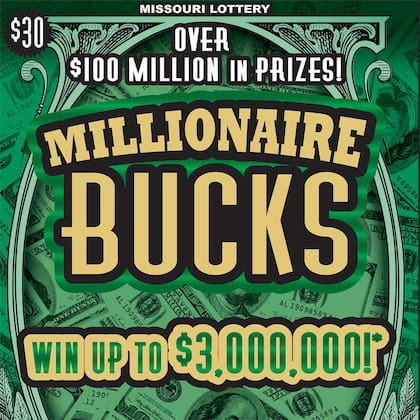 El afortunado ganador del premio máximo del Millionarie Bucks de la Lotería de Missouri (MO Lottery)