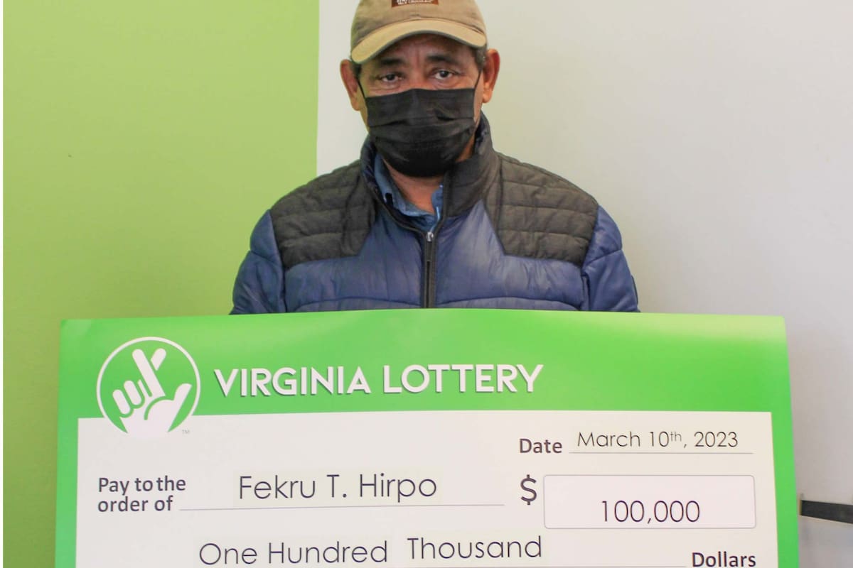 El afortunado, que ganó 100 mil dólares con 20 billetes de lotería en Virginia, EE.UU., aún no sabe cómo invertirá el dinero