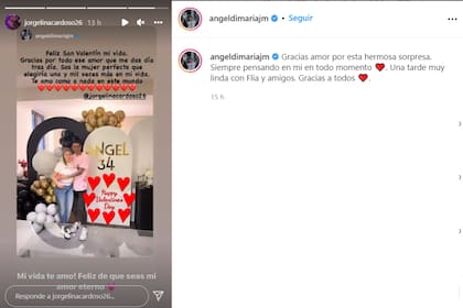 El agradecimiento de Ángel Di María por la celebración