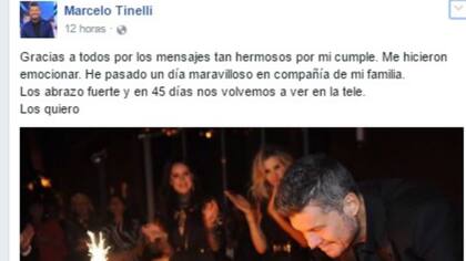 El agradecimiento de Marcelo Tinelli