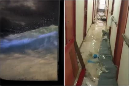 El agua ingresó al crucero en medio del temporal