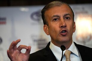 El ahora exministro del Petróleo de Venezuela, Tareck El Aissami, el martes 30 de agosto de 2022, en Caracas. (AP Foto/Ariana Cubillos)