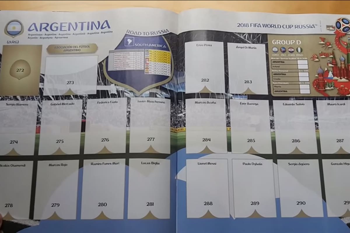 El álbum del Mundial de Rusia 2018 trae 669 figuritas y cada paquete cuesta $15