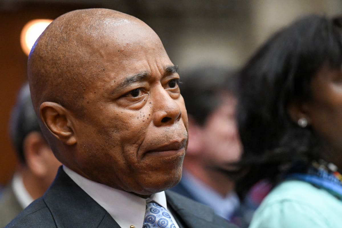 El alcalde de la ciudad de Nueva York, Eric Adams, durante un acto oficial