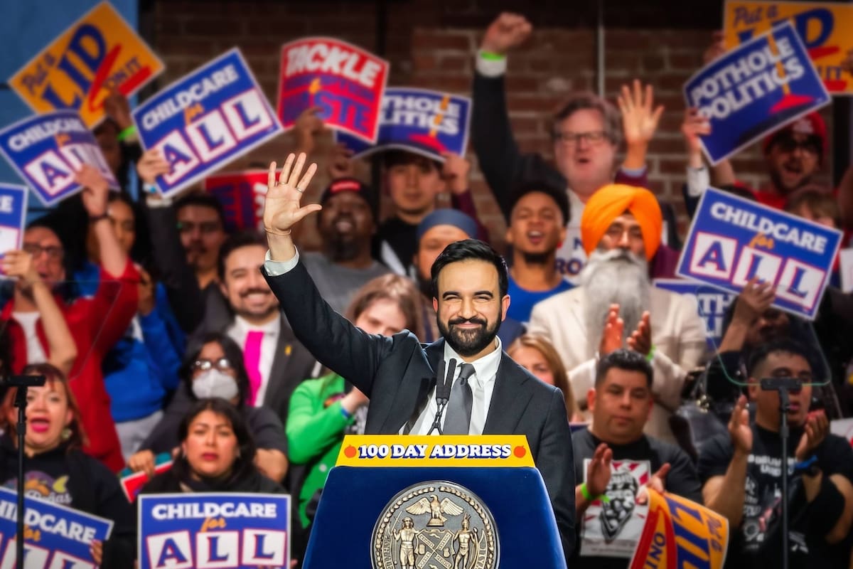 El alcalde Mamdani, durante su acto por los primeros 100 días de gobierno en Nueva York