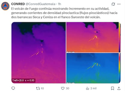 El alerta que dispuso la Conred