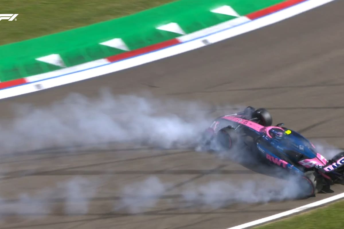 El Alpine de Colapinto pierde el control en la clasificación de Imola