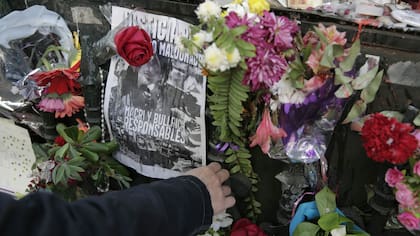 El altar en homenaje a Santiago Maldonado