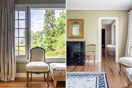 El ambiente se conecta con un baño compartimentado –que también tiene piso de madera– y un vestidor.