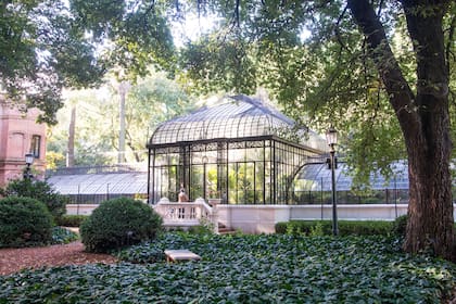 El amplio invernáculo principal del Jardín también fue puesto a punto