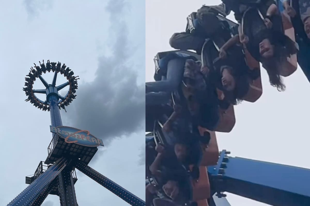 El angustiante momento que vivieron los visitantes del parque de diversiones Oaks