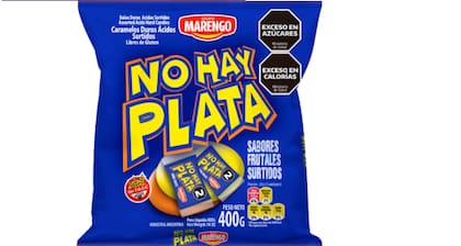 El año pasado Marengo lanzó la marca de caramelos "No hay plata"