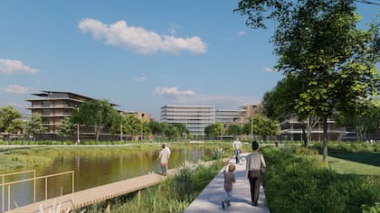 "El año que viene comenzará la construcción de un puente peatonal que cruzará el arroyo Los Berros para ir caminando o en bicicleta directamente al Club Regatas en pocos minutos”, detalla Boquete
