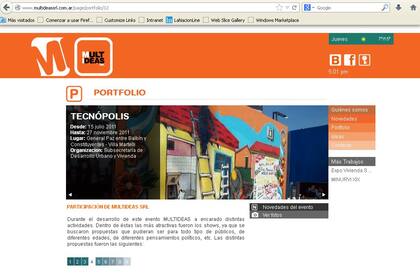 El antecedente de Multideas, la empresa de funcionarios, en Tecnópolis 2011