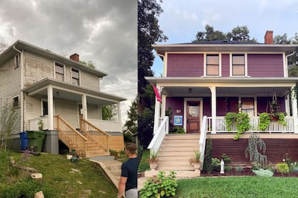 El antes y después de la casa que renovó la pareja de Carolina del Norte