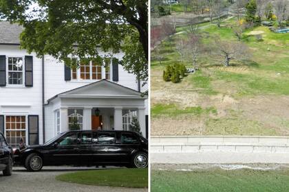 El antes y después de la mansión de Harvey Weinstein, en Connecticut, que fue demolida esta semana
