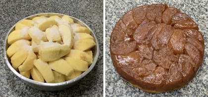 El antes y después de la tarta Tatin