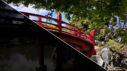 El antes y el después de una foto con el nuevo sistema. El algoritmo de Google y el MIT funciona en tiempo real y con fotos de baja resolución