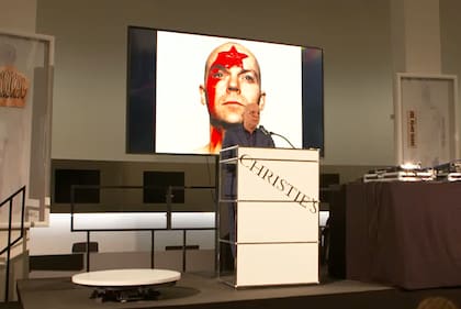 El anuncio de la subasta, con el logo de Christie's