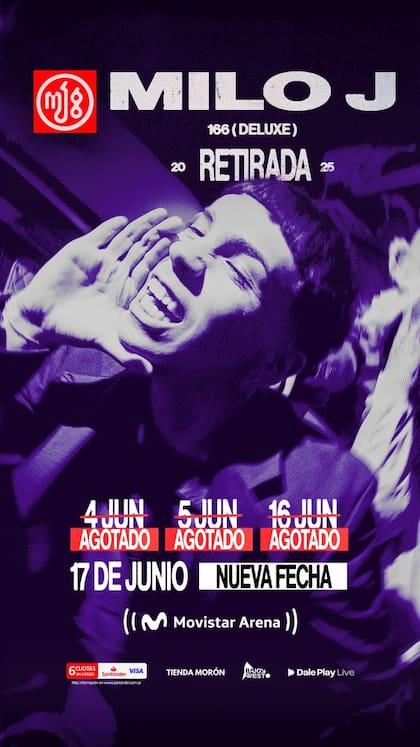 El anuncio tras agotar 3 fechas en el Movistar Arena