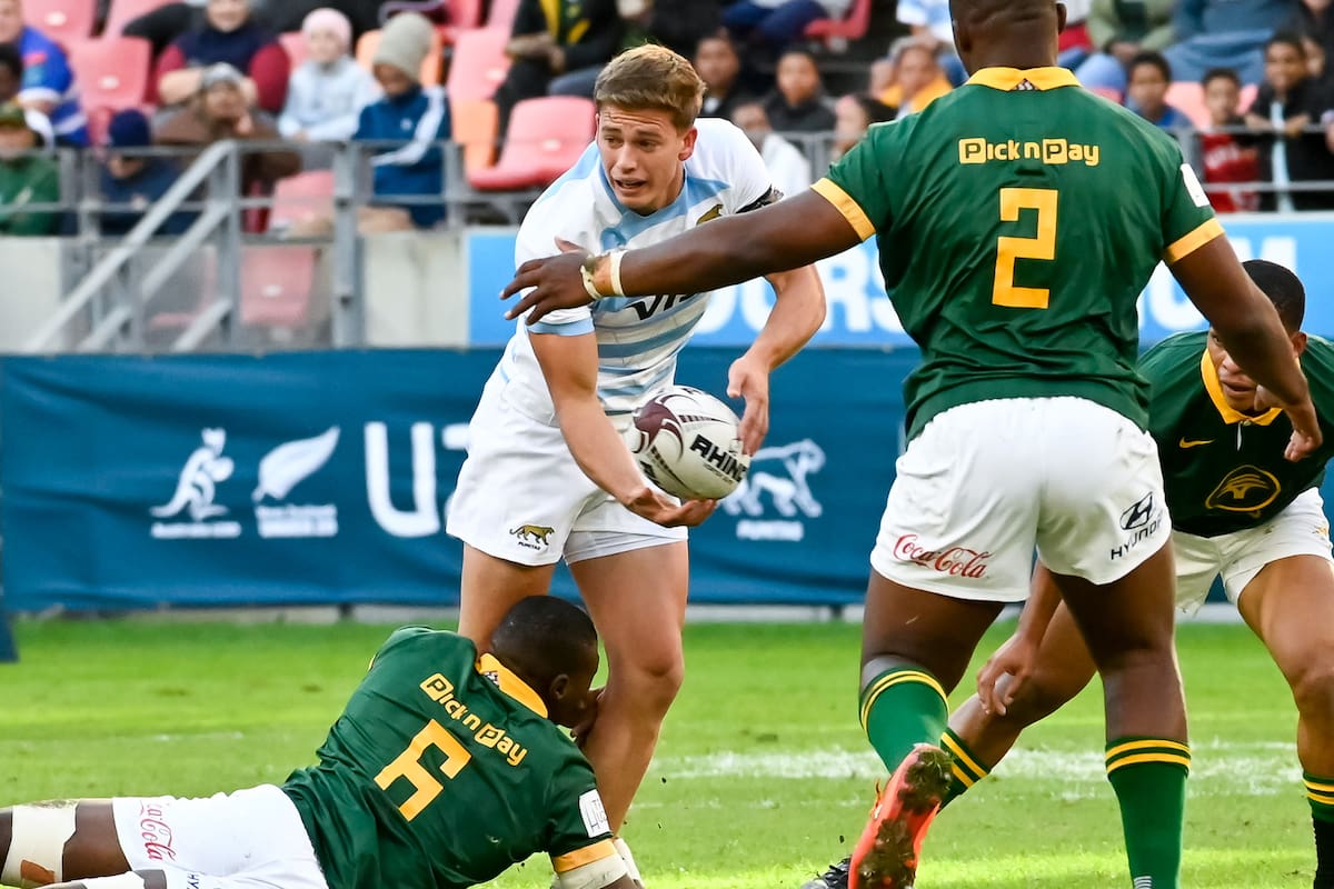 El apertura de CUBA Rafael Benedit fue uno de los más destacados de los Pumitas en la derrota 36-25 ante Sudáfrica en el debut del Rugby Championship M20
