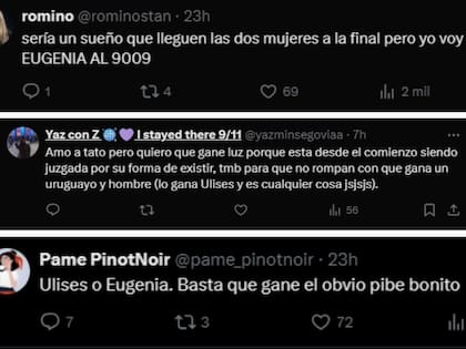 El apoyo a las jugadoras femeninas de GH en X