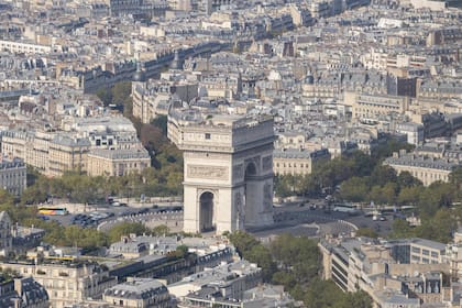 El Arco del Triunfo desde la Tour Eiffel.