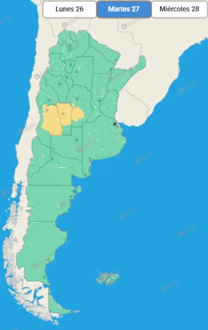 El área central del país, la más afectada