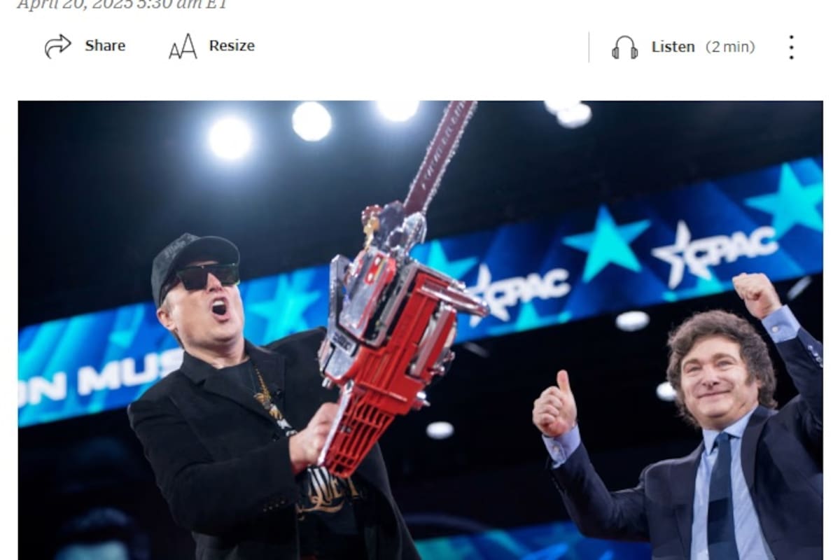 "El argentino Milei, una superestrella del MAGA, se opone a Trump en materia comercial", el título que eligió The Wall Street Journal para contrastar al libertario con Trump