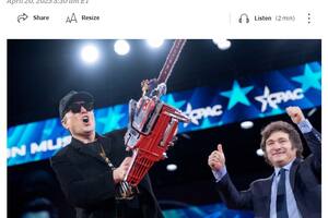 "El argentino Milei, una superestrella del MAGA, se opone a Trump en materia comercial", el título que eligió The Wall Street Journal para contrastar al libertario con Trump