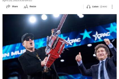 "El argentino Milei, una superestrella del MAGA, se opone a Trump en materia comercial", el título que eligió The Wall Street Journal para contrastar al libertario con Trump