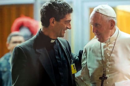 Zampini, junto al papa Francisco