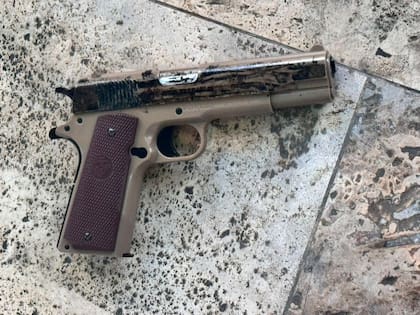 El arma secuestrada