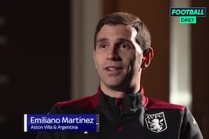 El arquero de la selección argentina, Dibu Martínez
