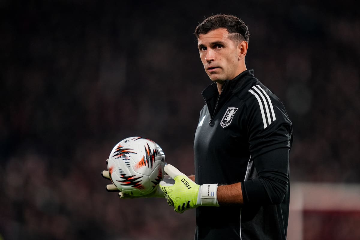 El arquero Emiliano Martínez, de Aston Villa