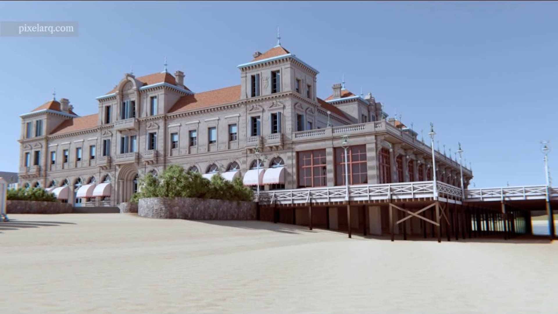 El arquitecto Daniel Thul realizó una reconstrucción virtual del Hotel de Los Pocitos