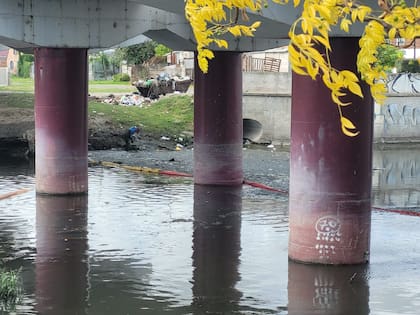El Arroyo El Gato, donde se vierten los líquidos cloacales que derivan en el río de La Plata