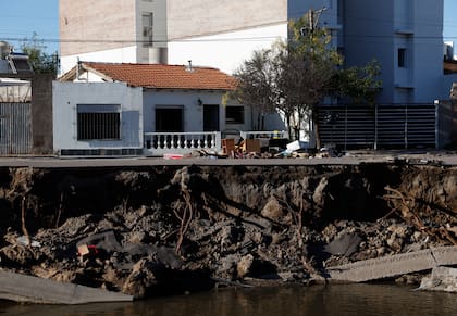 El arroyo Maldonado, que se desbordó el 7 de marzo pasado