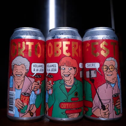 El arte de las latas de Bierhaus Oktoberfest es toda una declaración de principios