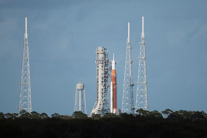 El Artemis II previo a su lanzamiento desde Cabo Cañaveral, en Estados Unidos