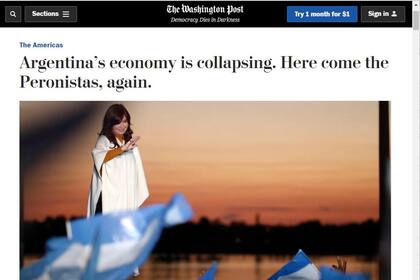 El articulo crítica duramente al peronismo y vaticina un triunfo de la fórmula kirchnerista el domingo