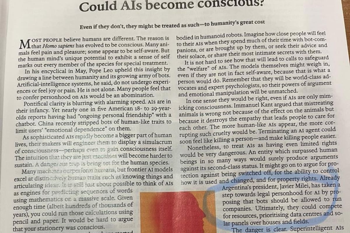 El artículo de The Economist que compartió Milei
