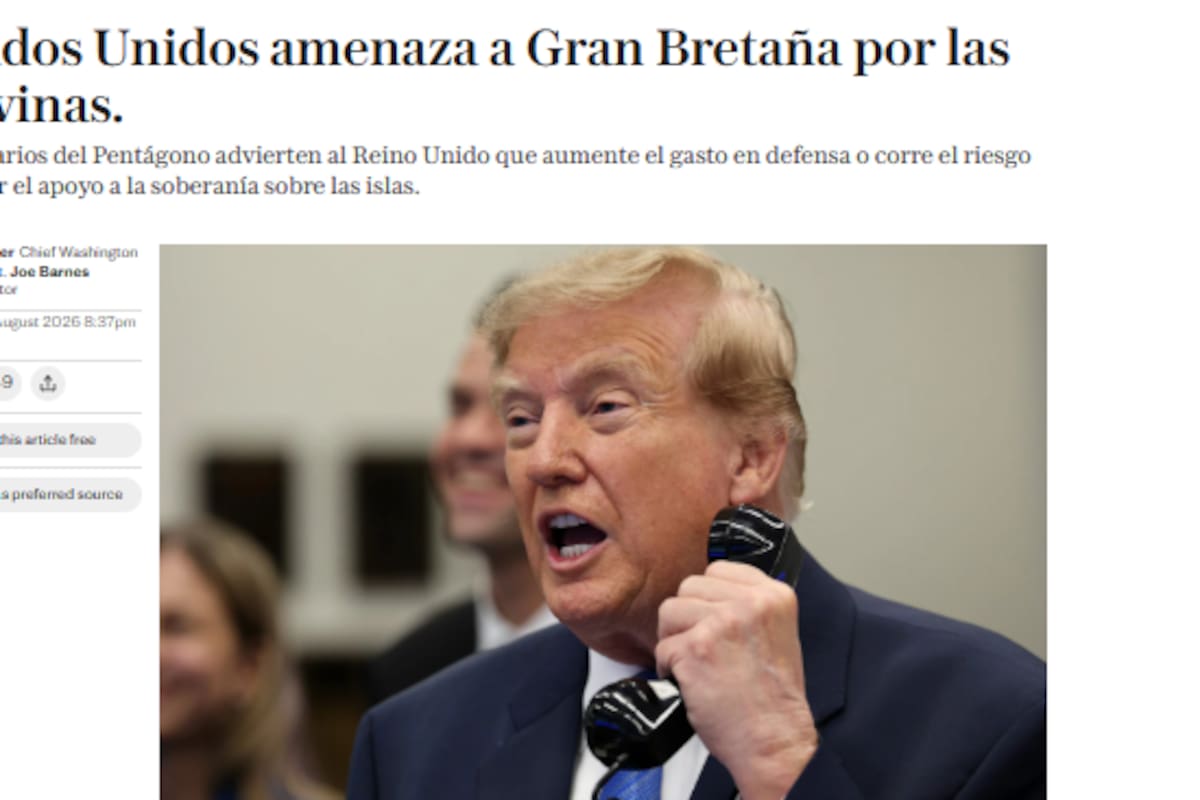 El artículo del diario The Telegraph sobre las Malvinas