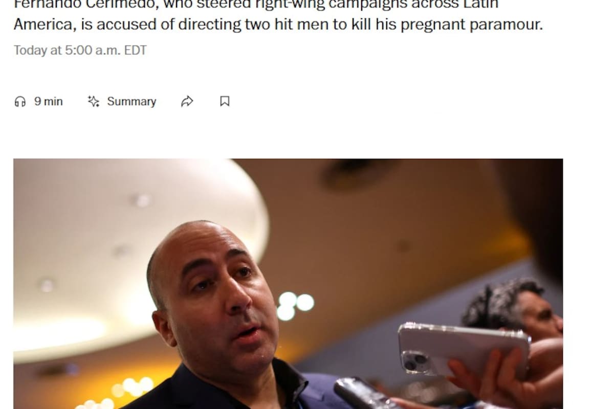 El artículo que publicó The Washington Post sobre Cerimedo