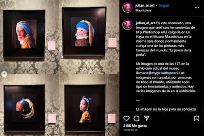 El artista digitalizó diversas obras (Foto Instagram @julian_ai_art)