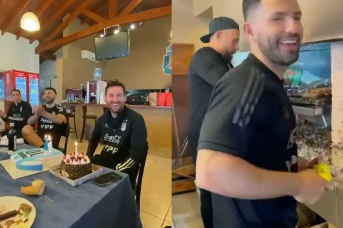 El asado que organizaron Nicolás Otamendi y Sergio Agüero para Lionel Messi en la AFA