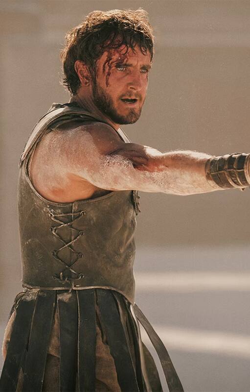 El ascendente actor irlandés Paul Mescal es el protagonista de Gladiador II, que llega a las salas argentinas el jueves 14