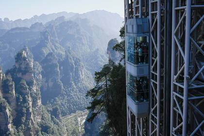 El ascensor en el parque chino Zhangjiajie que inspiró la película Avatar