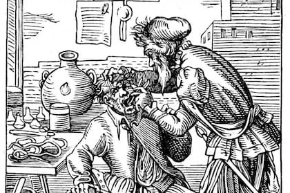 El aseo de las dentaduras era bastante descuidado, y se recurría a los "sacamuelas" para paliar los dolores