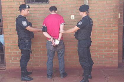 El asesino, Miguel Feldick, tras ser detenido por la Policía